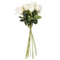 Itens Rosa artificial de haste longa para vaso, 62 cm, pacote com 12 unidades.