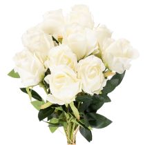 Itens Rosa artificial de haste longa para vaso, 62 cm, pacote com 12 unidades.