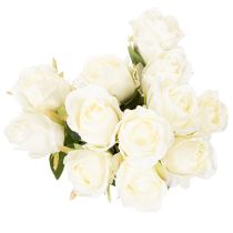 Itens Rosa artificial de haste longa para vaso, 62 cm, pacote com 12 unidades.