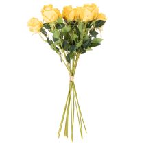 Itens Rosa artificial com haste longa, flor artificial, 62 cm, 12 peças