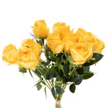 Itens Rosa artificial com haste longa, flor artificial, 62 cm, 12 peças