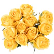 Itens Rosa artificial com haste longa, flor artificial, 62 cm, 12 peças