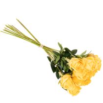Itens Rosa artificial com haste longa, flor artificial, 62 cm, 12 peças