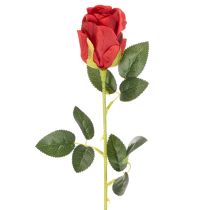 Itens Rosa artificial com haste longa, flor artificial vermelha, 62 cm, 12 peças