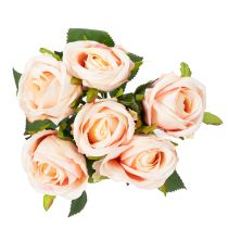 Itens Buquê de rosas artificiais para decoração elegante da casa e ocasiões festivas, 44 cm, 6 peças.
