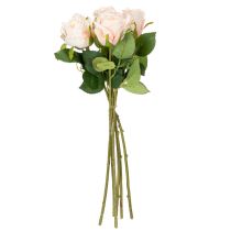 Itens Buquê de rosas artificiais para decoração elegante da casa e ocasiões festivas, 44 cm, 6 peças.