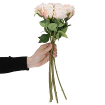 Itens Buquê de rosas artificiais para decoração elegante da casa e ocasiões festivas, 44 cm, 6 peças.