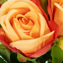 Itens Arranjo de rosas artificiais, um toque clássico e elegante em qualquer decoração de bom gosto, 44 cm, 6 peças.