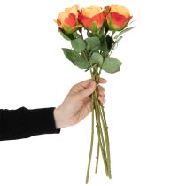 Itens Arranjo de rosas artificiais, um toque clássico e elegante em qualquer decoração de bom gosto, 44 cm, 6 peças.