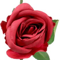 Rosa vermelha 44 cm 6 unidades