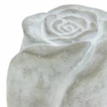 Decoração de sepultura rosa Rosas de decoração de sepultura feitas de concreto H7cm 6 unidades