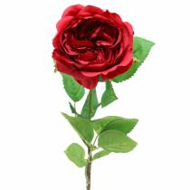 Rosa flor artificial vermelha 72cm