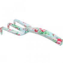 Itens Ancinho de mão de metal, ancinho com motivo de rosas, mini ancinho L23cm