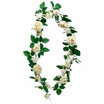 Guirlanda de Rosas Românticas Flor de Seda Rosa Artificial Vinha 160cm