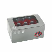 Itens Rosas em conserva médias Ø4-4,5cm vermelhas 8 un.