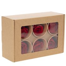 Itens Rosas Preservadas Decorativas e Românticas para Ambientes Residenciais ou Casamentos - 5cm - 6 unidades