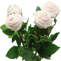 Buquê de rosas rosa suave 65 cm 4 unidades