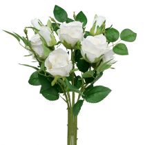 Bouquet de rosas brancas L46cm