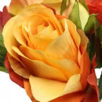 Buquê de rosas laranja Ø17cm L25cm