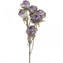 Rosa Ramo Flor de Seda Arte Decoração de Mesa Rosa Roxo Antigo L53cm