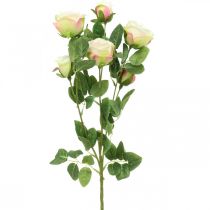Ramo de rosa, rosas de seda, ramo artificial rosa, creme L66cm Ø3/5cm
