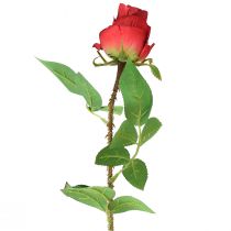 Ramo de Rosa Flor de Seda Rosa Artificial Vermelha 72cm