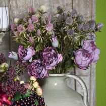 Rosa Ramo Flor de Seda Arte Decoração de Mesa Rosa Roxo Antigo L53cm