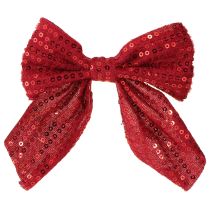 Itens Laços de veludo vermelho, laços de presente com lantejoulas, 12 cm, 4 peças