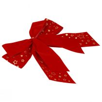 Laço vermelho estrela de Natal laço decorativo ao ar livre 21 cm