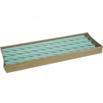 Itens Velas rústicas em pau velas tingidas de verde 350/28mm 4 un