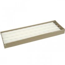 Itens Velas rústicas, velas em bastão, cor sólida branca, 350/28 mm, 4 peças