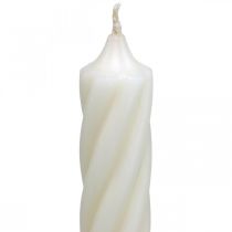 Itens Velas rústicas, velas em bastão, cor sólida branca, 350/28 mm, 4 peças