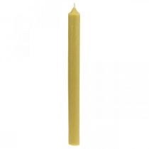 Itens Velas rústicas Castiçais altos de cor amarela 350/28mm 4pcs