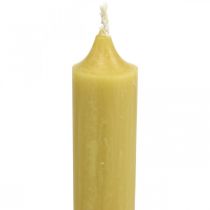 Itens Velas rústicas Castiçais altos de cor amarela 350/28mm 4pcs