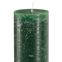 Itens Vela rústica verde para iluminação atmosférica e decoração festiva, comprimento 300 mm, largura 50 mm, 4 peças