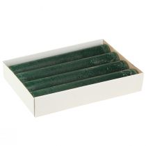 Itens Velas de cor sólida Vela cônica verde rústica para iluminação atmosférica e decoração festiva 300 mm Ø50 mm 4 unidades