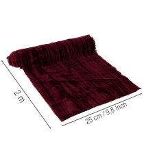 Itens Caminho de mesa decorativo com fita de veludo para artesanato, 25 cm x 2 m