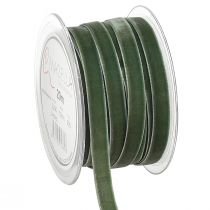 Fita de veludo fita para presente fita decorativa verde B10mm 20m