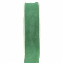 Fita de veludo verde 25mm 7m