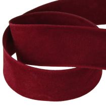 Itens Fita de veludo vermelha bordô fita decorativa fita vermelha 25mm 7m