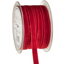 Itens Fita de veludo fita decorativa Fita de veludo vermelha 10mm 20m