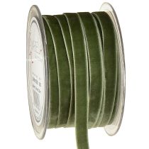 Itens Fita de veludo para presente, fita decorativa verde L10mm 20m