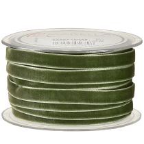 Itens Fita de veludo para presente, fita decorativa verde L10mm 20m