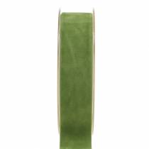 Itens Fita de veludo verde 25mm 7m
