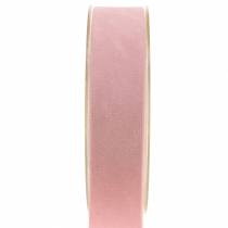 Itens Fita de veludo rosa 25mm 7m