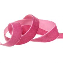 Itens Fita de veludo rosa 20mm 10m