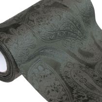 Itens Corredor de mesa em fita de veludo fita de mesa verde Paisley 150mm 3m