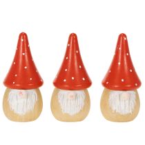 Itens Miniaturas de Gnomo Decorativas com Amanita Muscaria para Mesa, 10cm, 6 peças