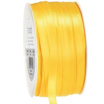 Itens Fita de cetim para presente, fita amarela estreita, fita decorativa 6mm 50m