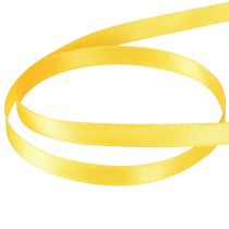 Itens Fita de cetim para presente, fita amarela estreita, fita decorativa 6mm 50m